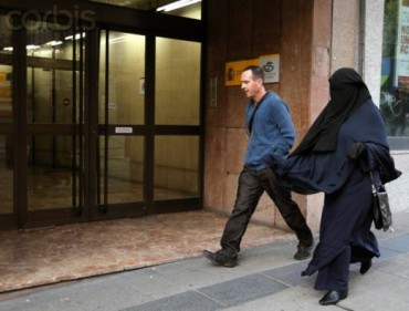 Fatima Hssisni arrives to testifie at Spain's High Court